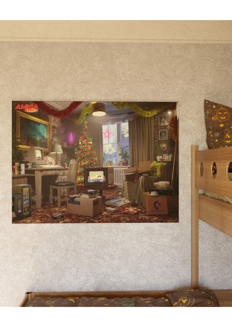 Amiga Christmas Wall Poster Art Print - A2 Size