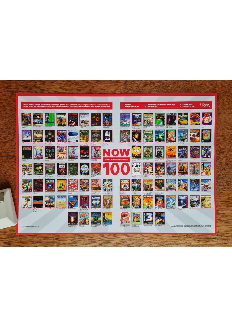 Top 100 Best Amiga Games Ever Wall Poster Art Print - A2 Size